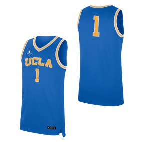 #1 UCLA Bruins Jordan Brand Replica Basketball Jersey Blue