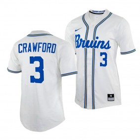 UCLA Bruins Brandon Crawford College Baseball Replica White #3 Jersey