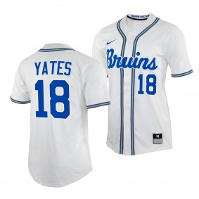 UCLA Bruins Carson Yates 2022 College Baseball Replica White #18 Jersey