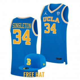 David Singleton #34 UCLA Bruins College Basketball Free Hat Jersey 2022-23 Blue