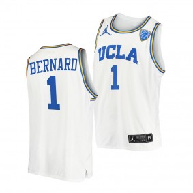 UCLA Bruins Jules Bernard #1 White College Basketball Jersey Home