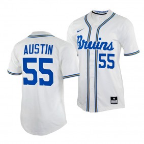 UCLA Bruins Kelly Austin 2022 College Baseball Replica White #55 Jersey