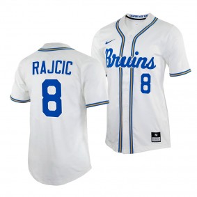 UCLA Bruins Max Rajcic 2022 College Baseball Replica White #8 Jersey