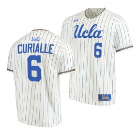 Michael Curialle UCLA Bruins #6 White College Baseball Stripes Jersey