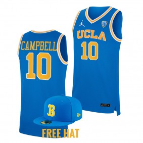 Tyger Campbell #10 UCLA Bruins College Basketball Free Hat Jersey 2022-23 Blue