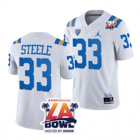 UCLA Bruins 2023 LA Bowl Carson Steele #33 White Men's Football Jersey