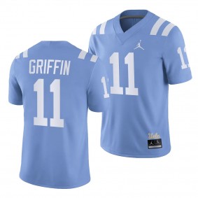 Chase Griffin UCLA Bruins Alternate Game #11 Jersey Men's Light Blue Football Uniform