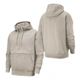 UCLA Bruins Nike Club Half-Zip Hoodie Cream