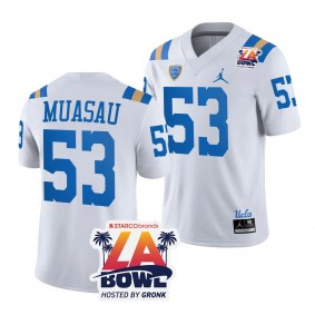 UCLA Bruins 2023 LA Bowl Darius Muasau #53 White Men's Football Jersey