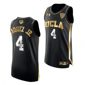 Jaime Jaquez Jr. UCLA Bruins 2021 March Madness Elite 8 Black Golden Authentic Jersey