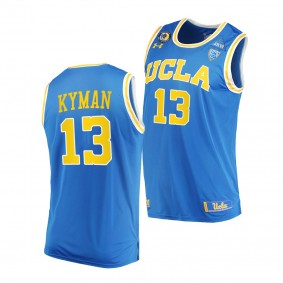 UCLA Bruins Jake Kyman 2021 March Madness PAC-12 Blue Stand Together Jersey Honor John R. Wooden