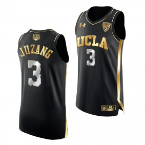 Johnny Juzang UCLA Bruins 2021 March Madness Elite 8 Black Golden Authentic Jersey