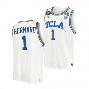 UCLA Bruins Jules Bernard 2021 March Madness Final Four White JRW Jersey