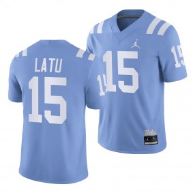 Laiatu Latu UCLA Bruins Alternate Game #15 Jersey Men's Light Blue Football Uniform