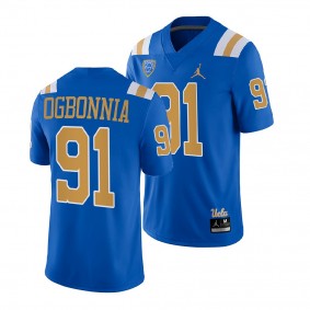 UCLA Bruins Otito Ogbonnia College Football Jersey #91 Blue 2022 NFL Draft Uniform