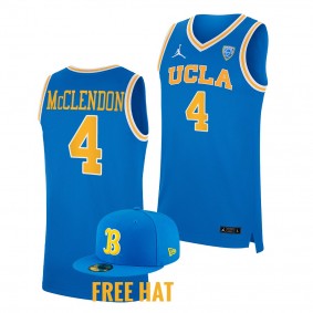 Will McClendon #4 UCLA Bruins College Basketball Free Hat Jersey 2022-23 Blue